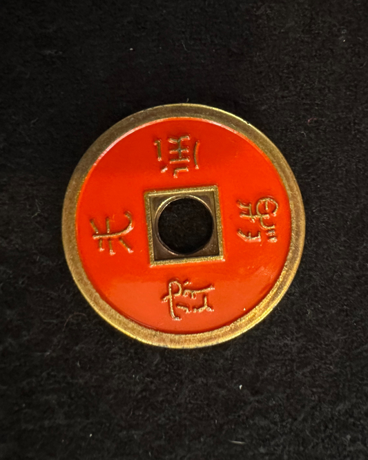 Moneda china tamaño Dólar - Roja